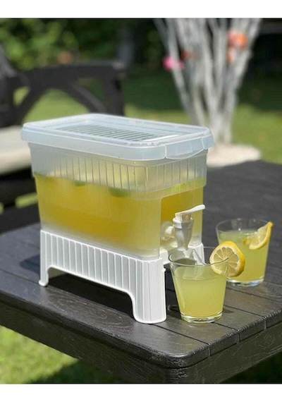 Ayaklı Musluklu Su Ve Limonata Sebili Buzdolabı Sebili - 4 Lt Beyaz