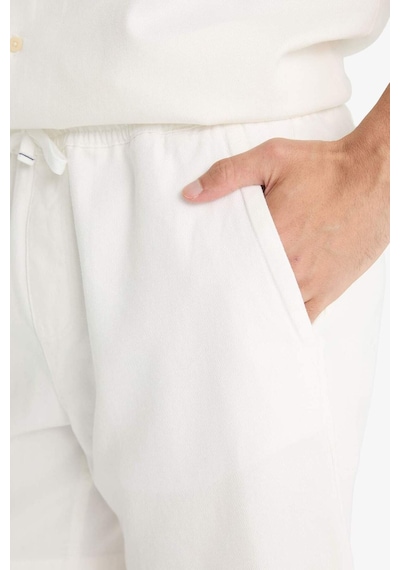 Defacto %100 Pamuk Yazlık Relax Fit Rahat Beyaz Jean Bermuda Şort Z4460az25smwt34 Beyaz