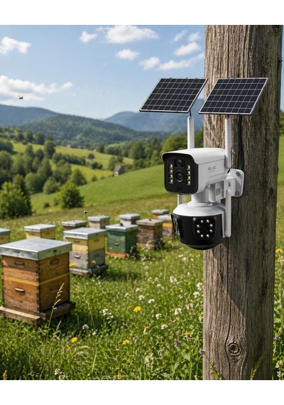 Güneş Enerjili Çiftlik Kamerası 9mp 4g Sım Kartlı Solar Güvenlik Kamerası 2 Yıl