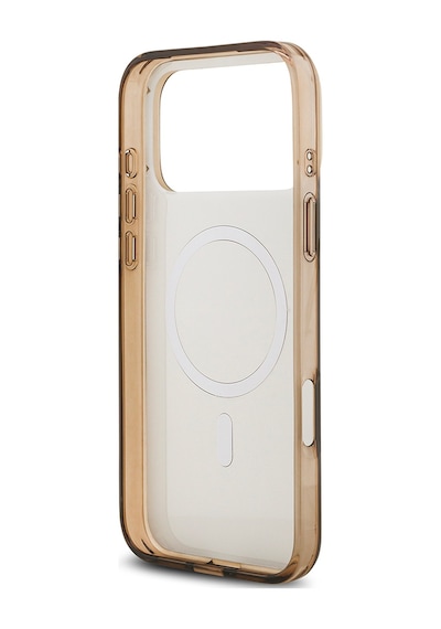 Apple Uyumlu iPhone 17 Pro Kılıf Guess Lisanslı M-safeli Iml Baskılı Klasik Logolu 4g Desenli Kahverengi Kahverengi