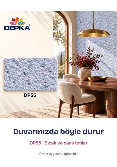 Depka Pamuk Sıva Dp55 2 Kg 7-8 M² İpek Sıva Alternatifi Isı Ve Ses Yalıtımlı Dekoratif Sıva