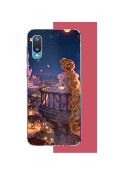 Samsung Galaxy A02 Uyumlu Rapunzel Baskılı Silikon Kılıf Renkli