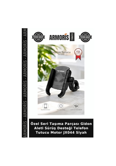 Özel Seri Taşıma Parçası Gidon Aleti Sürüş Desteği Telefon Tutucu Motor Jx044 Siyah