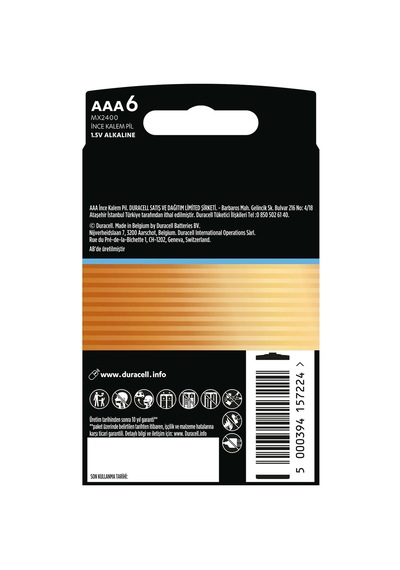 Optimum İnce Kalem 6'lı Aaa Alkalin Pil - Siyah / Rose