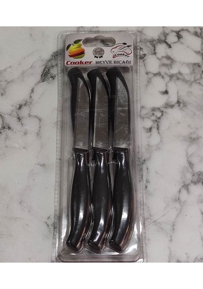 Meyve Bıçağı 6lı Cooker Siyah