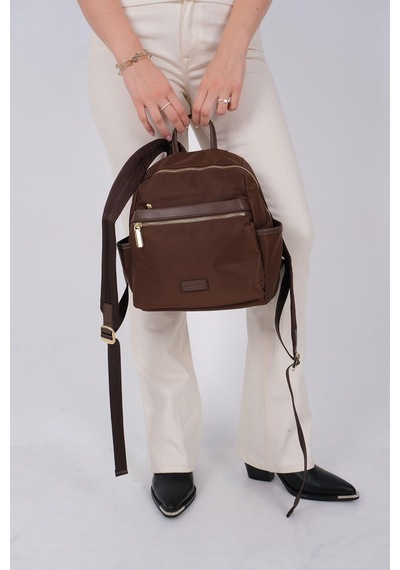 Silver Polo Sp1209 Kadın Sırt Çantası Saten Kahve-kahve