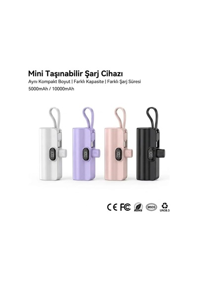 5000 Mah Standlı Mini Powerbank 22.5w Hızlı Şarj