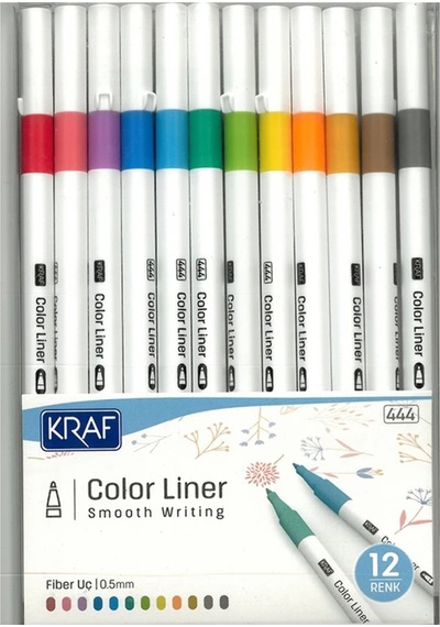 444 Color Lıner Keçeli Kalem 0.5 Mm 12 Li