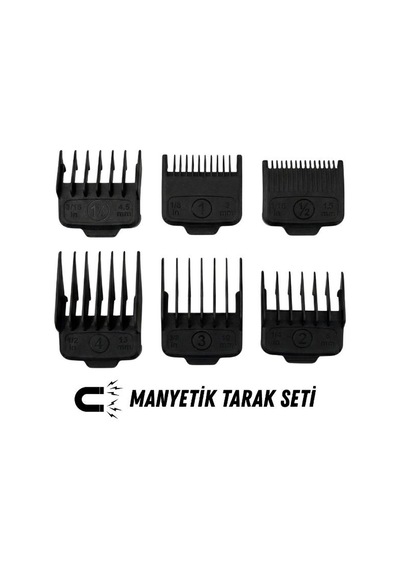 Hector Orijinal Tıraş Makinesi Yedek Mıknatıslı Manyetik Tarak Seti 6'lı