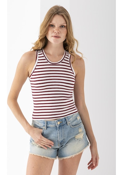 Giysa Kadın Bisiklet Yaka Çizgili Basic Body Bordo - 25510 Bordo Giysa Kadın Bisiklet Yaka Çizgili Basic Body Bordo - 25510 Bordo
