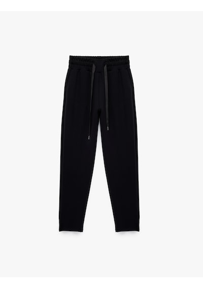 Koton Yüksek Bel Modal Karışımlı Bağcıklı Cepli Jogger Eşofman Altı Siyah 6wak40120nk Siyah Koton Yüksek Bel Modal Karışımlı Bağcıklı Cepli Jogger Eşofman Altı Siyah 6wak40120nk Siyah