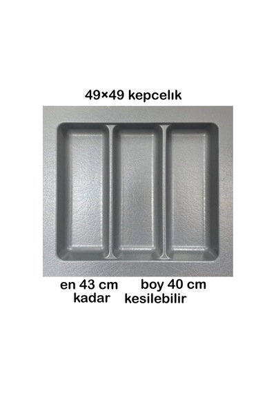 Ax 49x49 Kepçelik Mutfak Çekmece Düzenleyici Gri