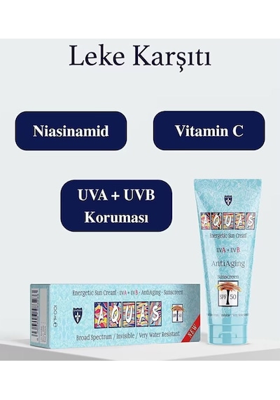 Aquas Yaşlanma Karşıtı Spf 50+ Güneş Kremi 100 Ml