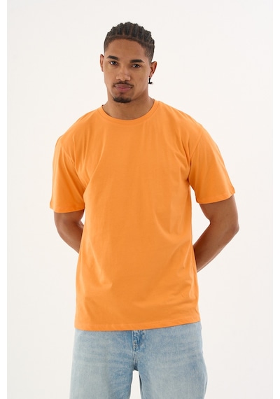 Dechers Erkek %100 Organik Pamuklu Yumuşak Dokulu Comfort Fit Bisiklet Yakalı T-shirt E222 Turuncu Dechers Erkek %100 Organik Pamuklu Yumuşak Dokulu Comfort Fit Bisiklet Yakalı T-shirt E222 Turuncu