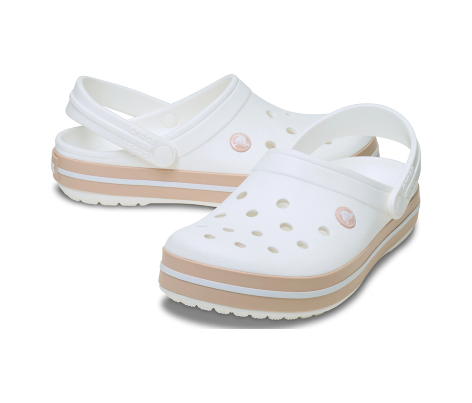 Crocs Crocband Günlük Unisex Terlik Beyaz Pembe Beyaz Pembe