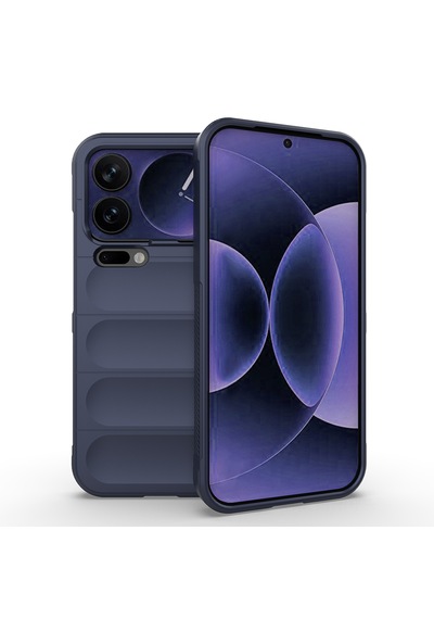 Xiaomi 17 Pro Max Kılıf Kamera Korumalı Esnek Tpu Oyuklu Arka Yüzey Tasarımlı Silikon Kapak Lacivert