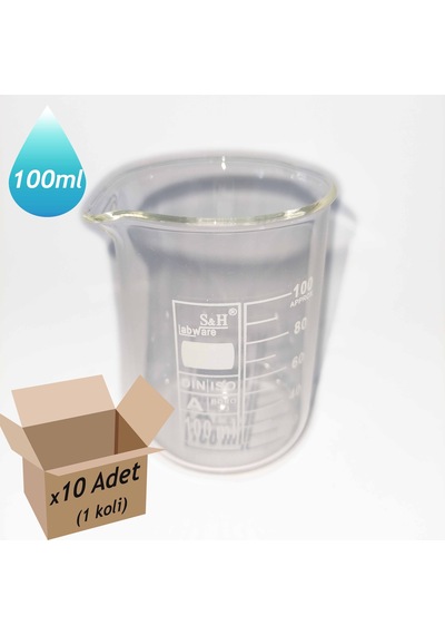 S&H Cam Beher Dereceli Isıya Dayanıklı Kısa Form 10 x 100 ML