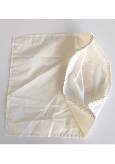 Çanta Aksesuar Fermuarsız 38x38 Cm Dikilmiş Astar Krem