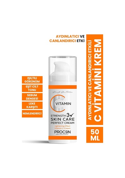 Aydınlatıcı Ve Canlandırıcı Etkili C Vitamini Krem 50 Ml