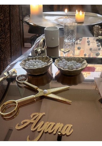 Tycho İncili Söz Nişan Yüzük Tepsisi İncili Kurdale Hediye Gold