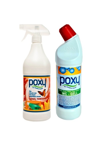 Poxy Wc Gell 1 L + Genel Temizlik 1 L