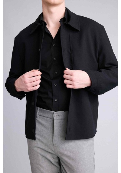 Defacto Regular Fıt Polo Yaka Astarlı Blazer Ceket G6393ax26spbk27 Siyah-bk27