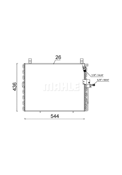 KNECHT AC357000S Klima Radyatörü (540×428×26) W124 200 E 230 E 260 E M 102.963 (Eno:8Fc351301484)