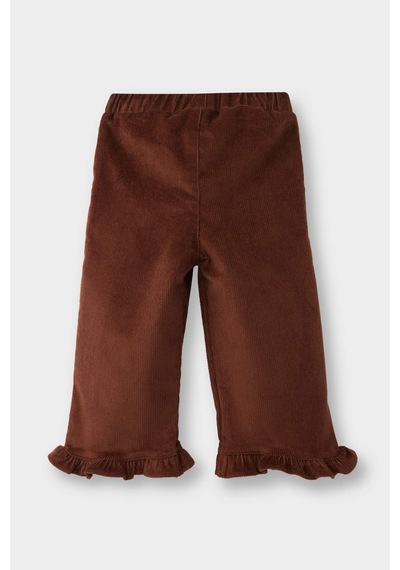 Defacto Kız Bebek Beli Lastikli Wide Leg Düz Paça Kadife Pantolon G1665a525wnbn319 Kahve-bn319