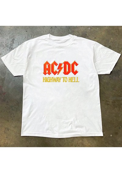 Avrupa Ve Amerikan Sokak Punk Rock Acdc Beyaz