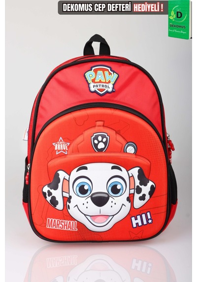 X Dekomus Lisanslı Paw Patrol Marshall 35 Cm Küçük Boy Anaokul Çantası Açık Gri