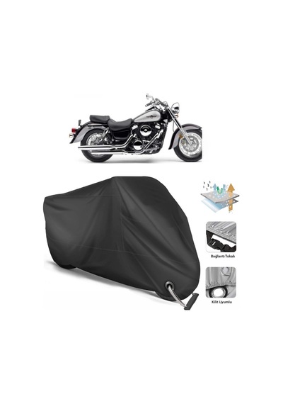 Kawasaki Vn 1500 Motosiklet Branda (Bağlantı, Kilit Uyumlu)-Siyah (457270003)
