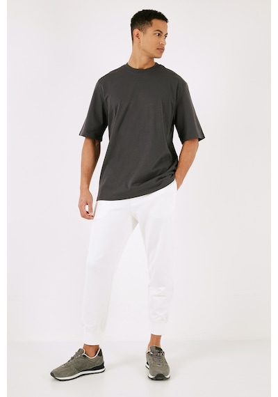 Buratti Pamuklu Oversize Bisiklet Yaka Basic Erkek T Shirt 5902365 Antrasit