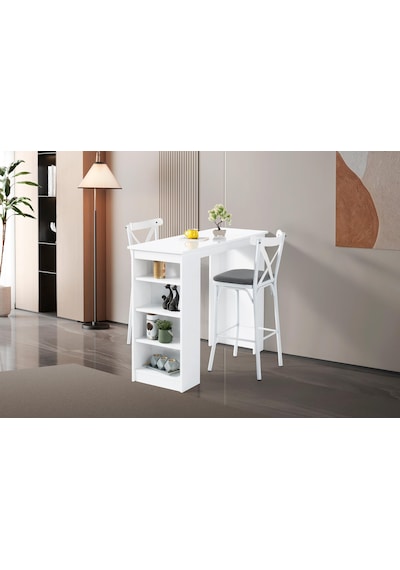 Vista Eylül Bar Raflı Mutfak Masa Takımı 50x120 001
