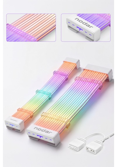 A-rgb Sleeved Kablo Kılıfı Set Rgb Ekran Kartı Ve Anakart Kablosu İçin Set Nd2800set