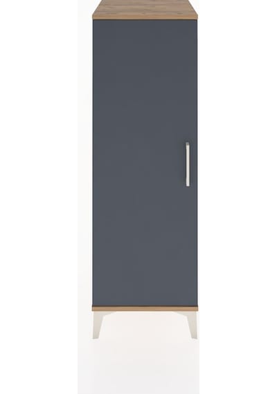 Hyperion Dolap Tek Kapaklı Tek Askılı 44x44x134 Çam-antrasit Çam