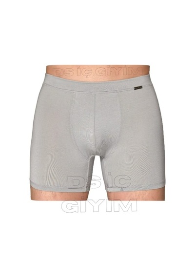 Berrak 4434 Erkek Likralı Micro Modal Boxer Tekli Gri