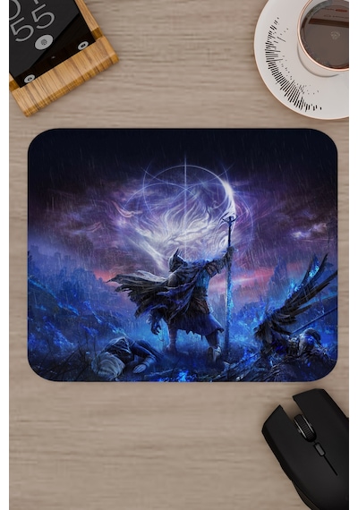 Elden Ring Kaymaz Dikişli Kauçuk Oyuncu Mousepad V1 - 22x18 Gaming Mouse Pad Fare Altlığı