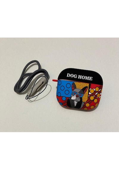 Apple Uyumlu iPhone 1/2. Nesil  Koruyucu Bluetooth Kulaklık Kılıfı Köpek Desenli Fosforlu Figürlü Dog Airpods 1/2. Nesil