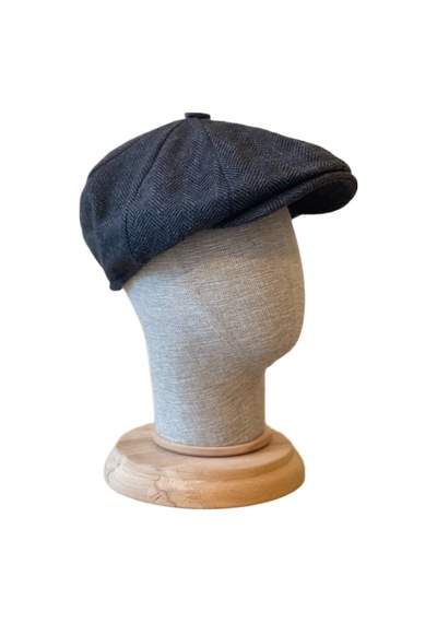 Standart Kışlık Yün Ingiliz Kasket Dökümlü Peaky Blinders Kasket Balıksırtı Kasket Arkası Lastikli Koyu Gri