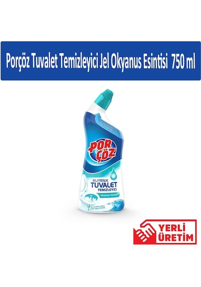 Porçöz Okyanus Esintisi Tuvalet Temizleyici Jel 4 x 750 ML