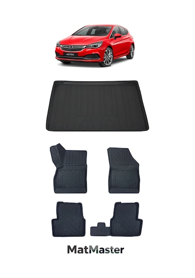 Opel Astra K 2015 Model 5d Premium Ekstra Havuzlu Paspas Ve Bagaj Havuzu Set