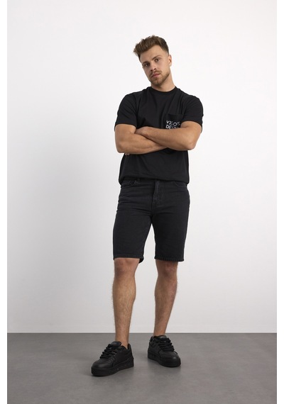 Vigoss 90333-73601 Erkek Denim Regular Fit Mıd Rıse Şort 90333-73601 Blue