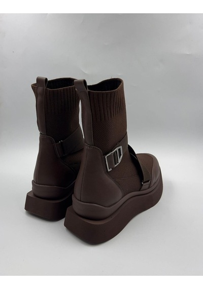 Dabab Shoes Katiana Kadın Kahve Lastik Detaylı Rahat Kalın Taban Triko Spor Bot Kahverengi Dabab Shoes Katiana Kadın Kahve Lastik Detaylı Rahat Kalın Taban Triko Spor Bot Kahverengi