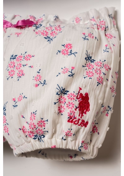 U.S. Polo Assn. U.s Polo Assn. Kız Bebek Beyaz Şort Takım 5274-50174 Beyaz
