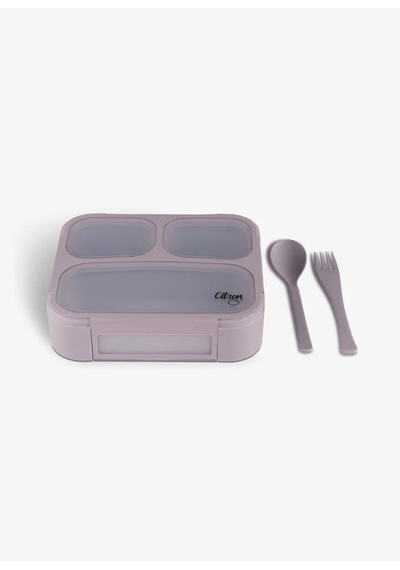 Citron Çatal Ve Kaşıklı Bento Beslenme Kutusu Seti - Purple 1196861 1