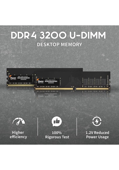 Ddr4 Ram 16gb 3200mhz, Pc4-25600 Cl22 1.2v 288-pin Non-ecc Tamponsuz Dimm, Masaüstü Bellek Modülü