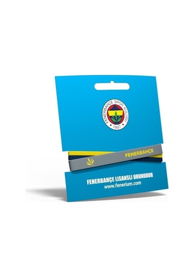 Fenerbahçe  2'li Silikon Bileklik Kanarya Baskı Kutulu 001