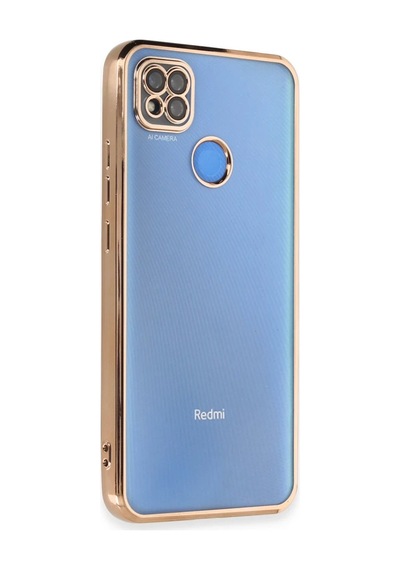 Xiaomi Redmi 9c Kılıf Razer Lensli Silikon - Gold Hf-750