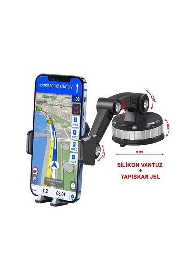 Robot Kollu Çok Eklemli Araç İçi Telefon Tutucu Süper Güçlü Vakumlu Otomatik Kilitli Mt6078 Siyah İle Uyumlu 2 Mixed Robot Kollu Çok Eklemli Araç İçi Telefon Tutucu Süper Güçlü Vakumlu Otomatik Kilitli Mt6078 Siyah İle Uyumlu 2 Mixed