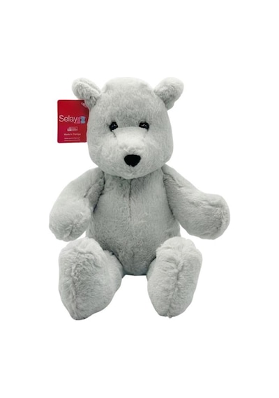 Selay Toys Pelüş Nordik Gri Ayıcık 40 Cm 1109